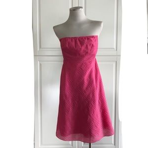 ✳️J. Crew hot pink seersucker dress size 2 petite